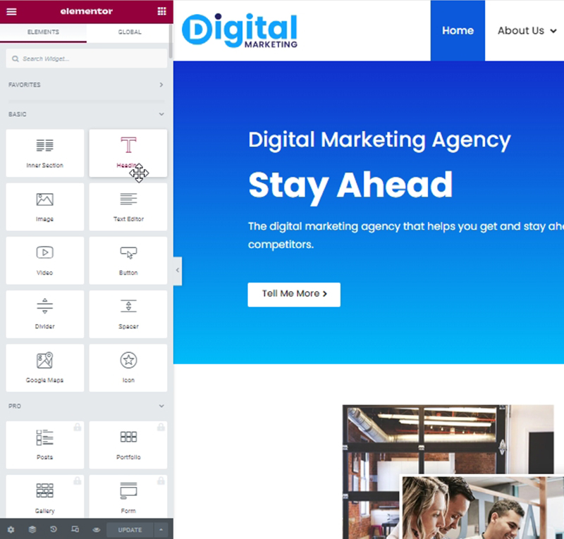 Digital Marketing Page Editing