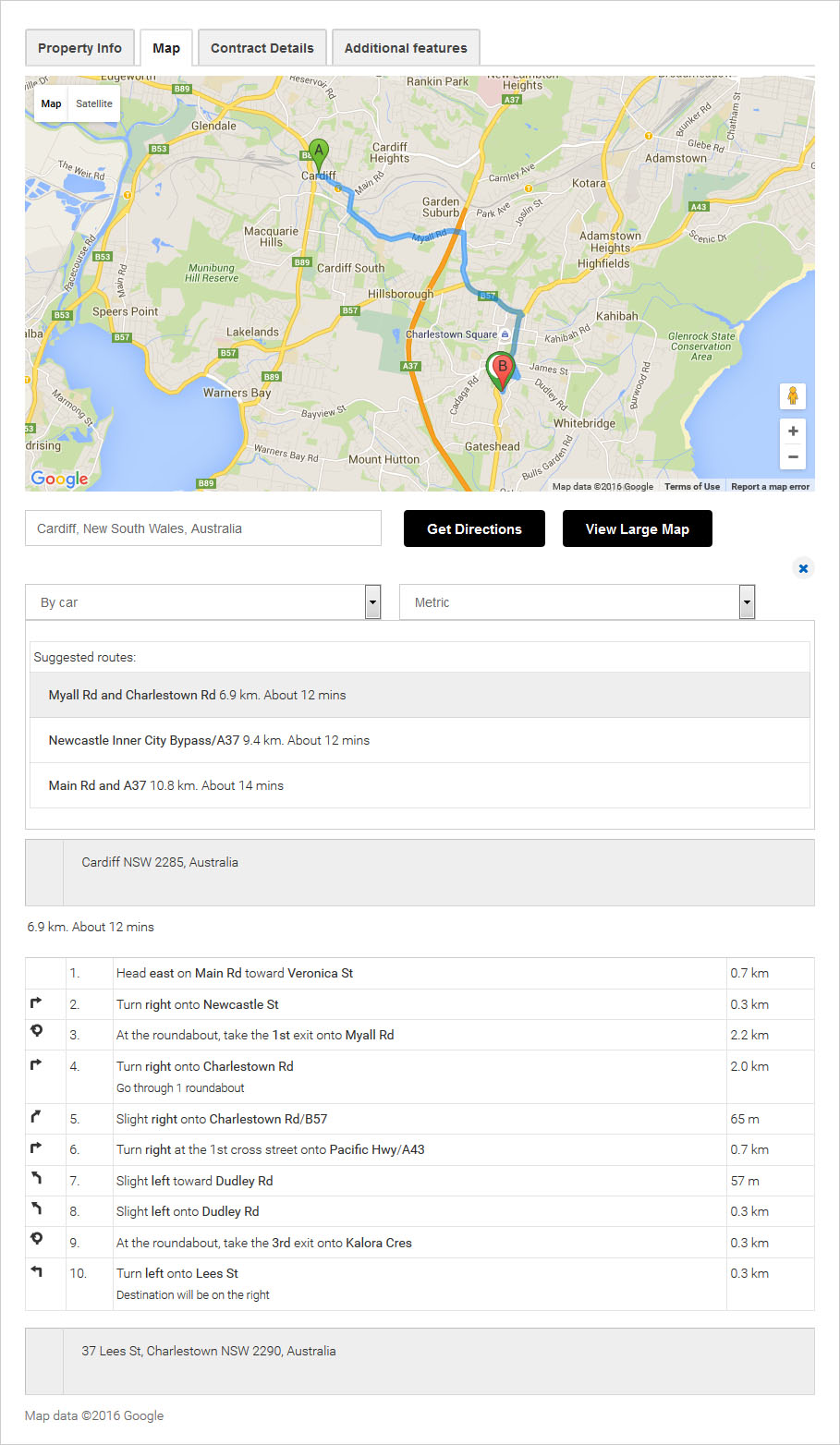 Real Estate Template Get Direction