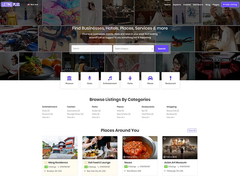 Listing Plus directory WordPress theme