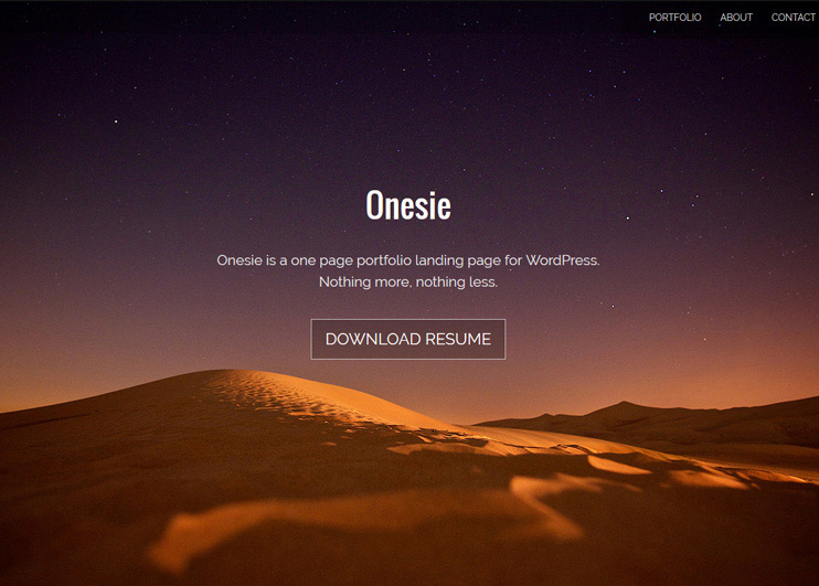 Onesie WordPress Theme