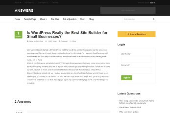 Questions & Answers WordPress Theme