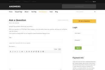 Ask Questions And Answers WordPress Theme