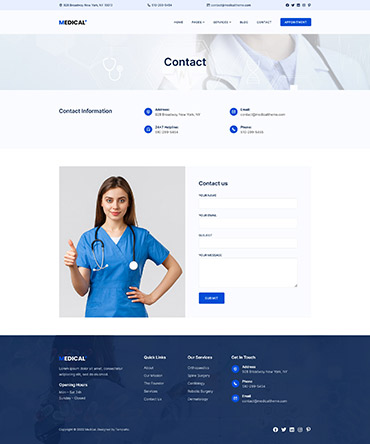WP Medical Theme- Contact Page