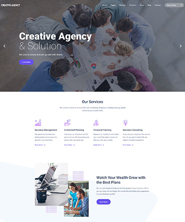 Agency theme homepage