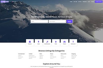 Listing Plus Directory Theme 2017 - Home Page