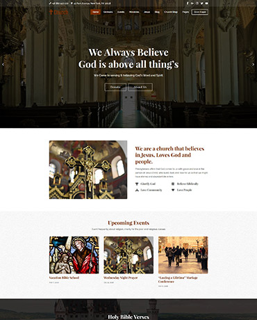 wordpress Church theme- Homepage 2