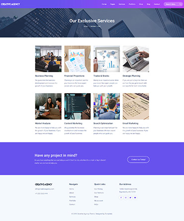 Agency theme- service page