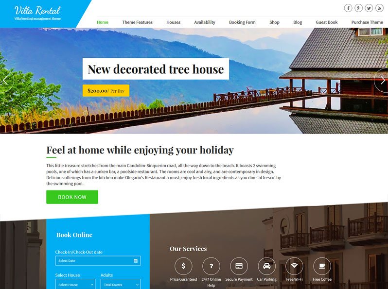 Villa Rental Theme