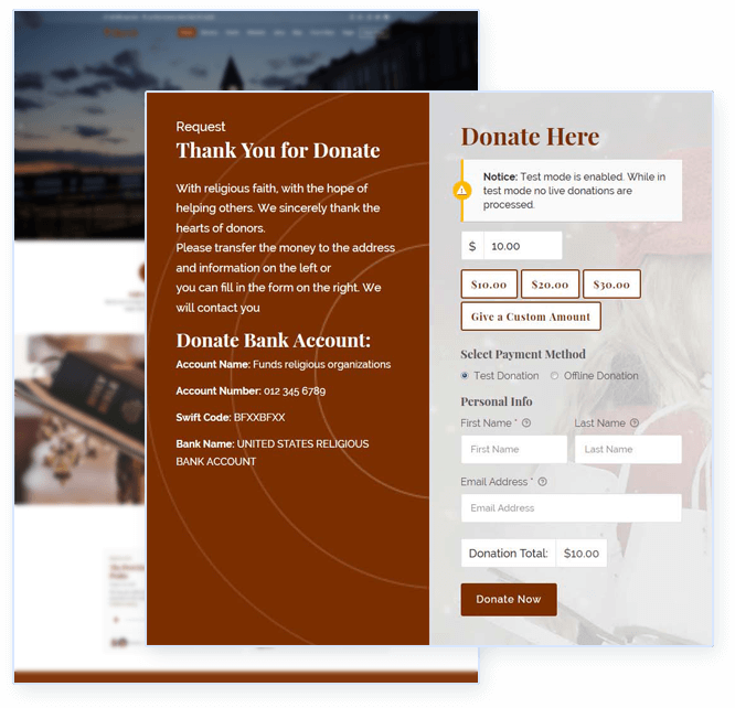 Online donation system