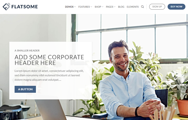 Flatsome theme for corporate websites