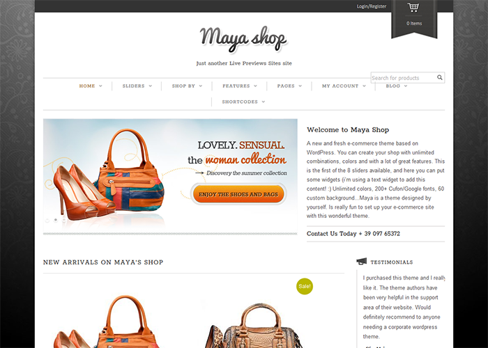 Maya Store WordPress Theme