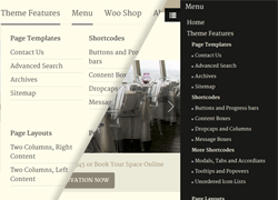 mega menu - restaurante wordpress theme