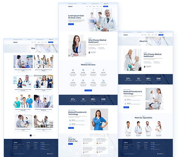 Medical WP Theme With Page Builder