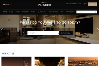 WordPress Splendor Theme - Slider For Hotels