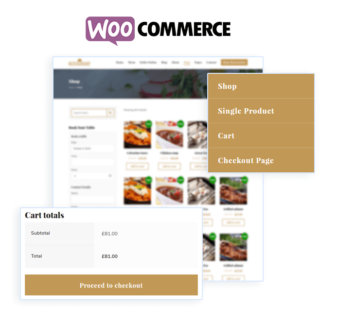 Restaurant website template for WordPress